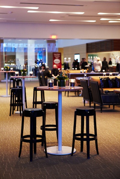 Glass partition separating Prologue, the pre-function room