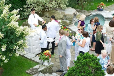 A private backyard get-together in Southampton