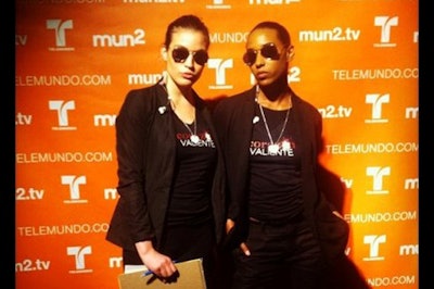 Female greeters for Telemundo Marketing in Times Square