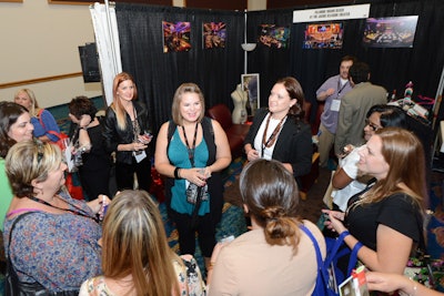 Attendees crowded the trade show floor at BizBash IdeaFest South Florida.