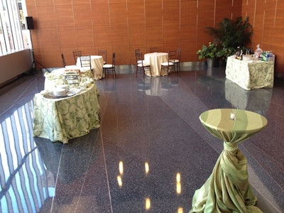 Reception set in lobby
