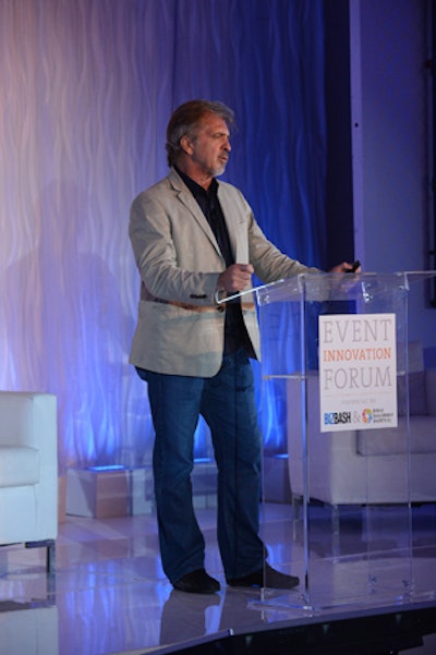 Bruce Orosz of ACT Productions spoke about how his team pulls off the Orange Bowl halftime show during the Event Innovation Forum at BizBash IdeaFest.