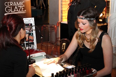 Event organizers worked with sponsors to develop activations that tied into the theme. Ceramic Glaze offered nail art that used patterns from the museum's ancient collections.