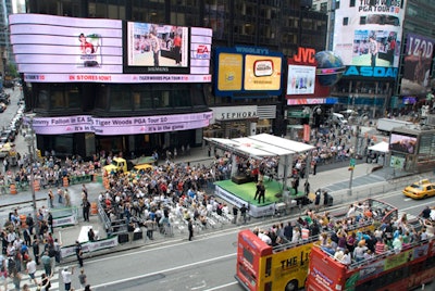 Tiger Woods attends video game event in Times Square
