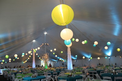 Clear top frame tent with string lighting