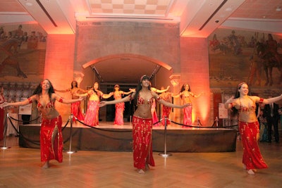 Belly dancers performed at the event.