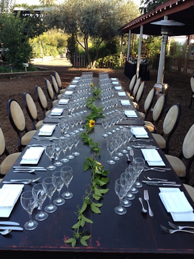 Table-to-Farm dinner set up