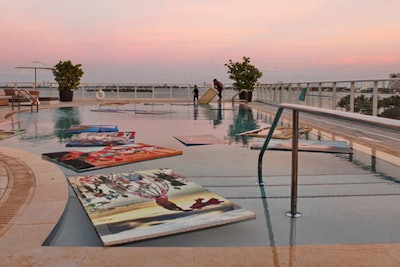 To launch its latest special edition art series label—and raise funds for Haiti—Ferllen Winery teamed up with the Amigos Near Foundation for an arty event in Miami in February. On the deck upstairs, mounted pieces from photographer Tomas Loewy floated on the turquoise water, giving the appearance of unusually decorative rafts.