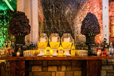 Guests could serve themselves drinks from a limoncello station that featured several brands of the liqueur. The event also had a gelato cart, espresso bar, and wine-tasting area.