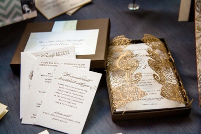 Elizabeth Grace showcased delicate, detailed wedding invitations.
