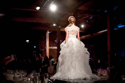 The fashion show featured luxury gowns, including some from Dimitra's Bridal.