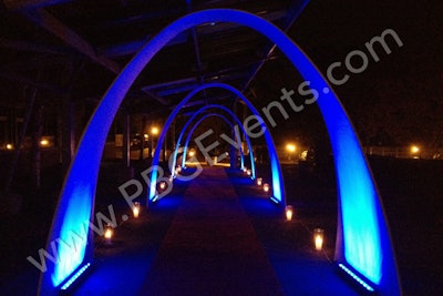 Illuminated Spandex Arches