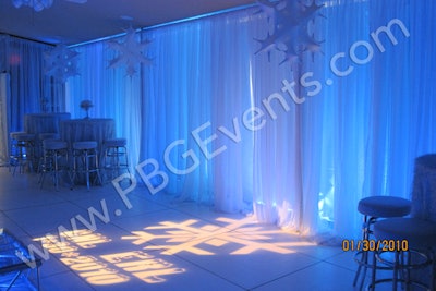 Snowflakes Gobo Pattern and Drapery