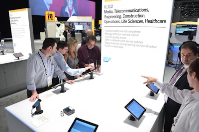 New this year, planners created displays where attendees could test SAP products that align with their specific industries.