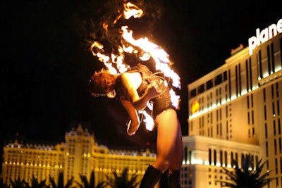 Fire Dancer at The Cosmopolitan in Las Vegas