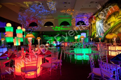 Gobo Patterns, Illuminated Dinner Tables and Centerpieces