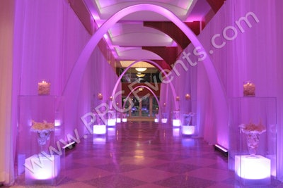 Illuminated Spandex Arch, Ghost High Boys and Drape Up Lighting