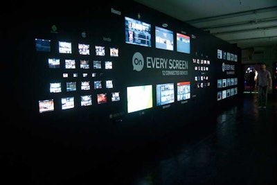 A 'distribution tunnel' had more than 70 screens—iPhones, iPads, cinema screens—that showed AOL content.