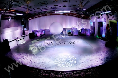 White Dance Floor with Decal