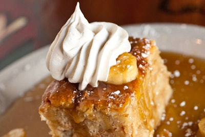 Banana bread pudding