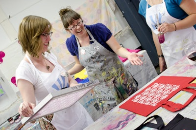 Custom screen printing party