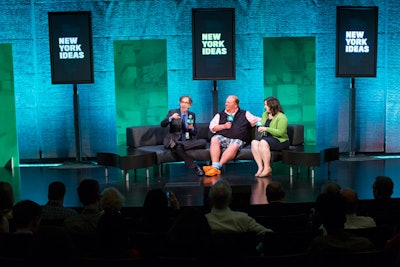 At the New York Ideas conference, Atlantic senior writer Corby Kummer (pictured, far left) interviewed chef Mario Batali and food blogger Deb Perelman.