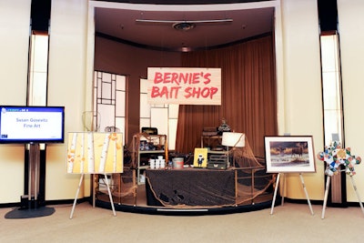 Other thematic installations included 'Bernie's Bait Shop,' which held prop bait, fishing nets, rods, and a tack box.