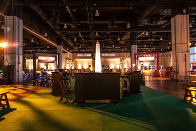 A model of the Washington Monument anchored a recreation of the National Mall. This version made for better photo pops: The real thing is under layers of scaffolding as it undergoes repairs from damage suffered in a 2011 earthquake.