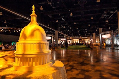 A model of the United States Capitol anchored one end of the recreated National Mall.