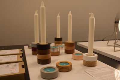 Danny Duquemin-Sheil's stackable candle holders work with votives or taper candles.