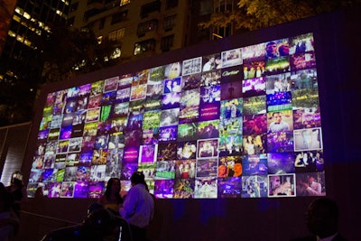 Like last year, the walls in the garden featured projected images tagged with #PITG2013 from guests’ Instagram feeds.