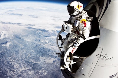 Felix Baumgartner’s record-breaking jump put him 23 miles in the air.