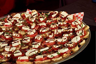 Tomato, basil, and mozzarella baguettes