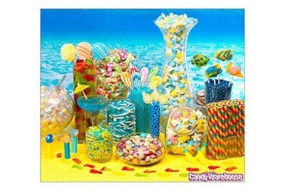 Beach-Themed Candy Buffet