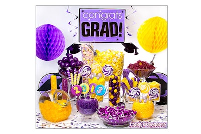 Colorful candy for graduation celebrations