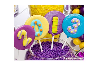 Number hard-candy lollipops