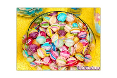 Colorful fruit-flavored seashells