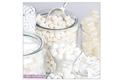 Assorted white candy.