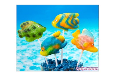 Tropical fish lollipops