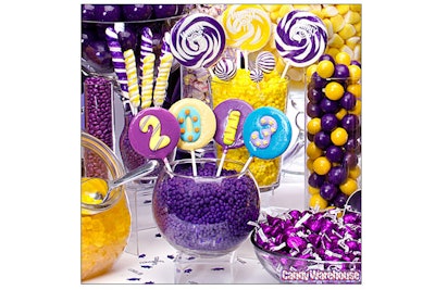 Assorted graduation-theme candies