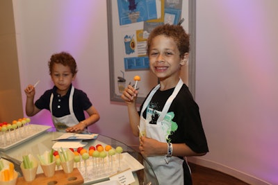 Nutritious snacks had easy-to-handle presentations for little hands.