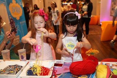 Activities included art projects as well as a color-by-numbers Picasso cubist work and a Mona Lisa connect-the-dots game that are part of the materials JW Marriott gives children who order from its new menu.