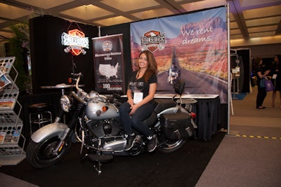 Eaglerider Motocyle Rental joined the trade show floor at BizBash IdeaFest Los Angeles.