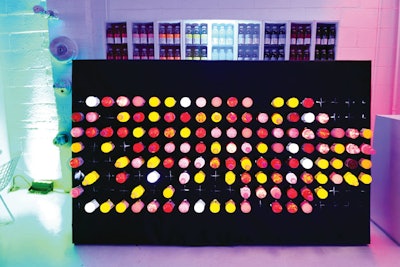 At an after-party for the premiere of The Perks of Being a Wallflower, the Mint Agency created a giant, Lite-Brite-style wall that used colorful Vitaminwater bottles as pegs.