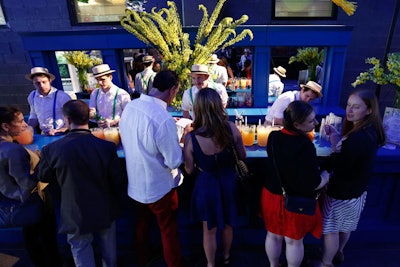 At the bar, servers wore suspenders and vintage straw bowler hats.