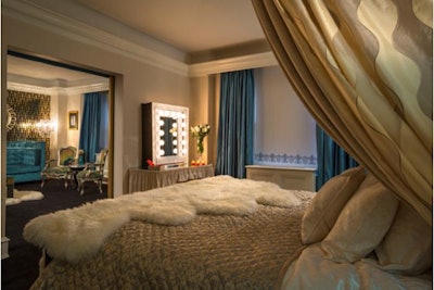 Bedroom of Broadway Diva Suite