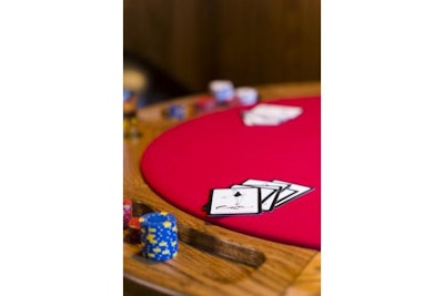 Poker table in Speakeasy Suite
