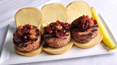 Turkey sliders with cranberry relish