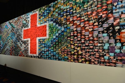 The 'Lomo Wall,' created with creative agency BBDO New York, consisted of 3,000 photos that were part of the American Red Cross's 'Storytellers' advertising campaign.