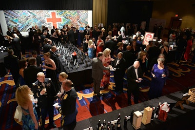 The wall served as a decor piece—and unofficial photo backdrop—at the V.I.P. reception.